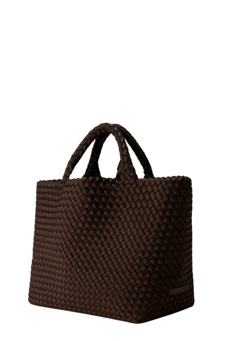 Naghedi Chocolate St Barths Medium Woven Neoprene Tote Bag