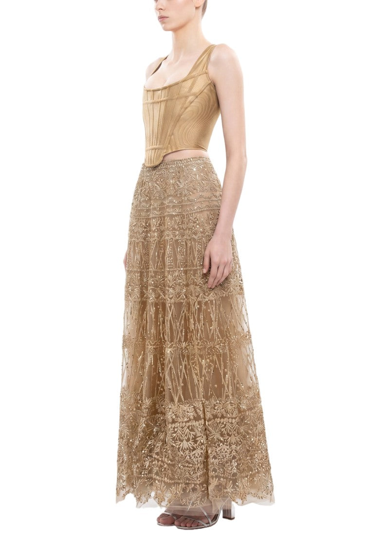 Saiid Kobeisy Beaded Skirt