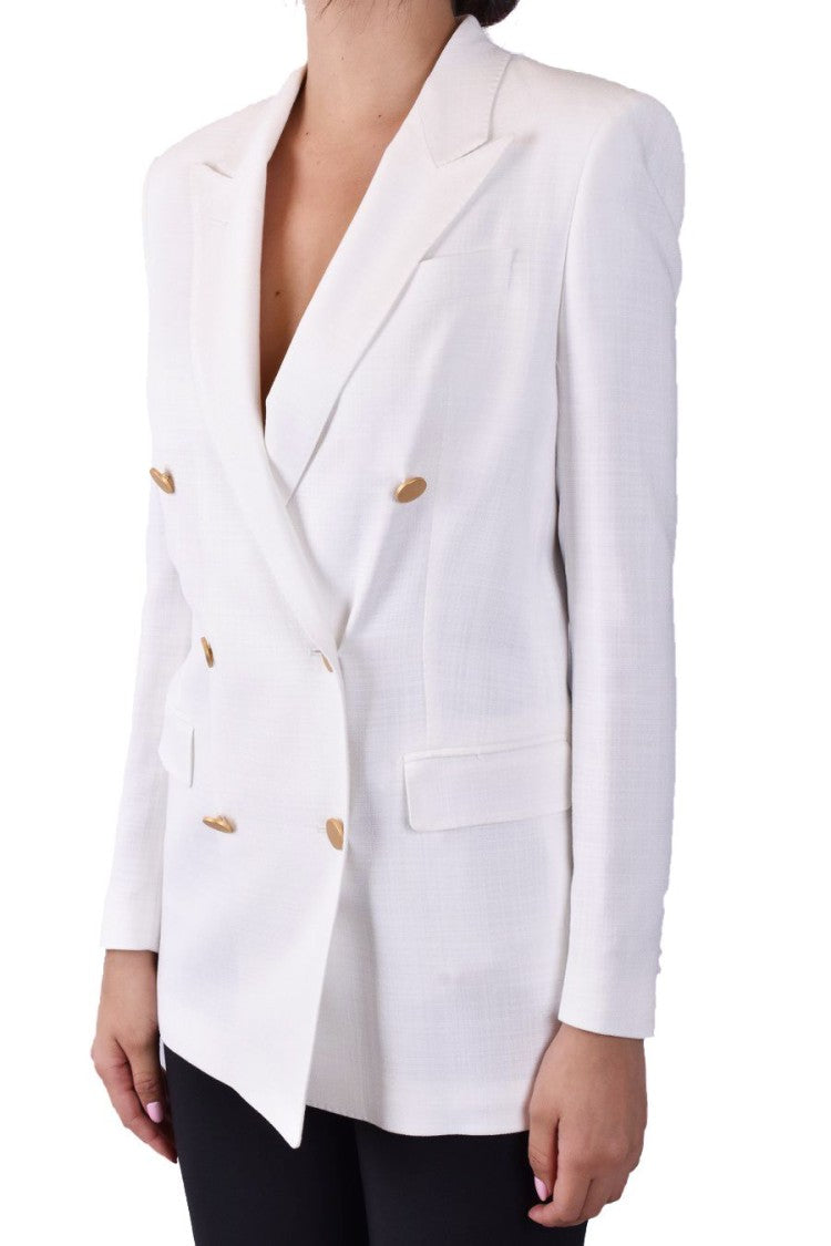 Tagliatore White Tailored Blazer