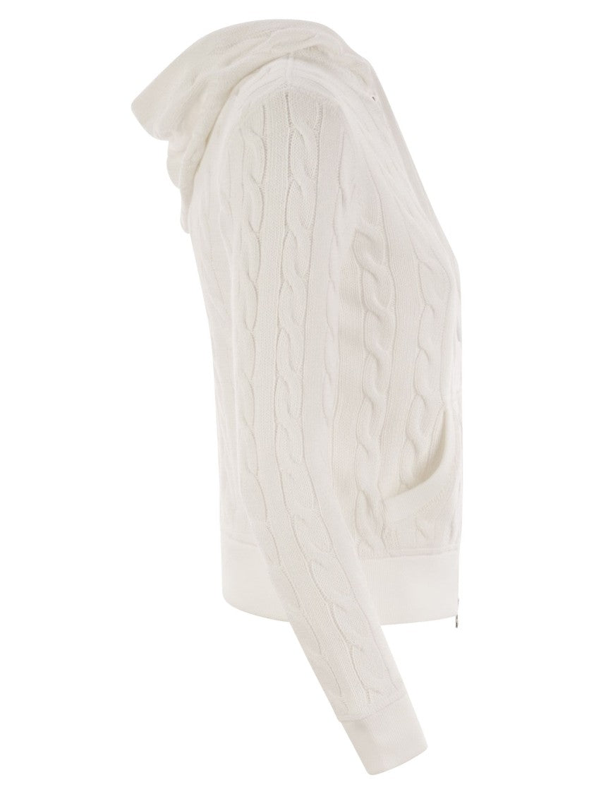 Polo Ralph Lauren Plaited Cotton Zip Sweatshirt