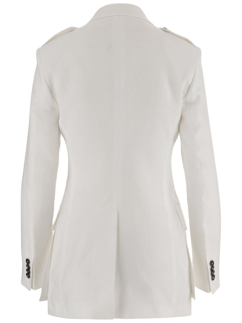 Tagliatore Single-Breasted Linen Jacket