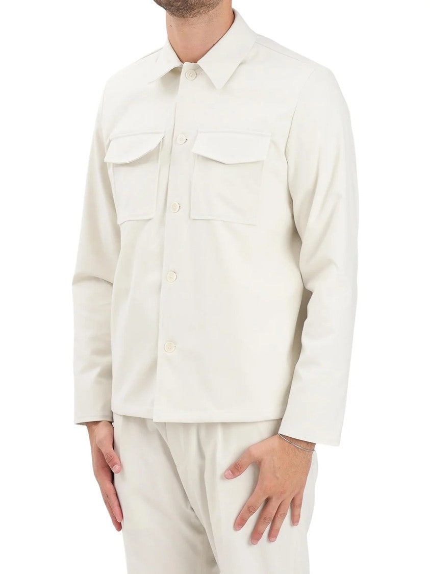 Golden Craft 1957 White Dynamic Fit Viscose-Blend Shirt