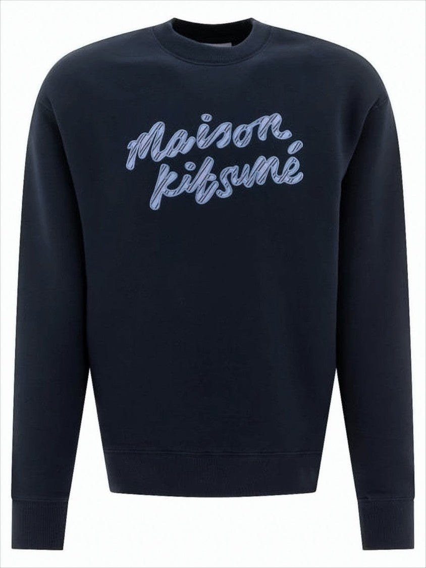 Maison Kitsuné Relaxed-Fit Cotton Sweatshirt With Bold Script Logo