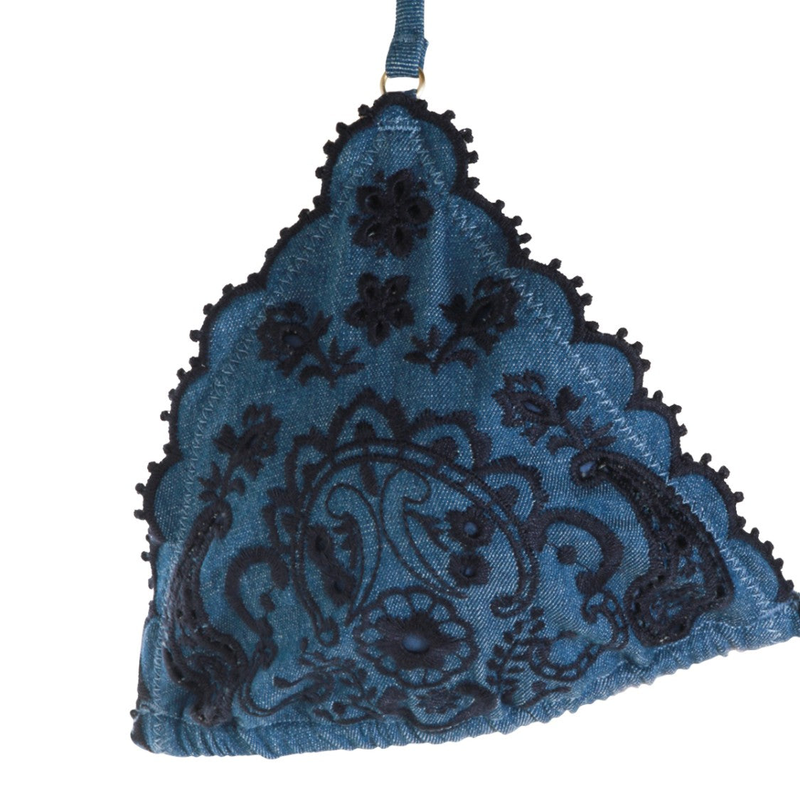 Zimmermann Blue Denim Macrame Bikini