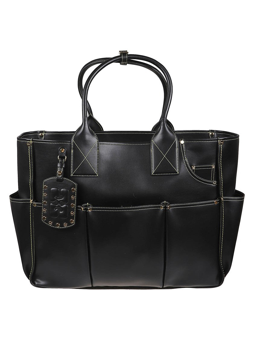 Ganni Structured Tote Bag With Removable Shoulder Strap