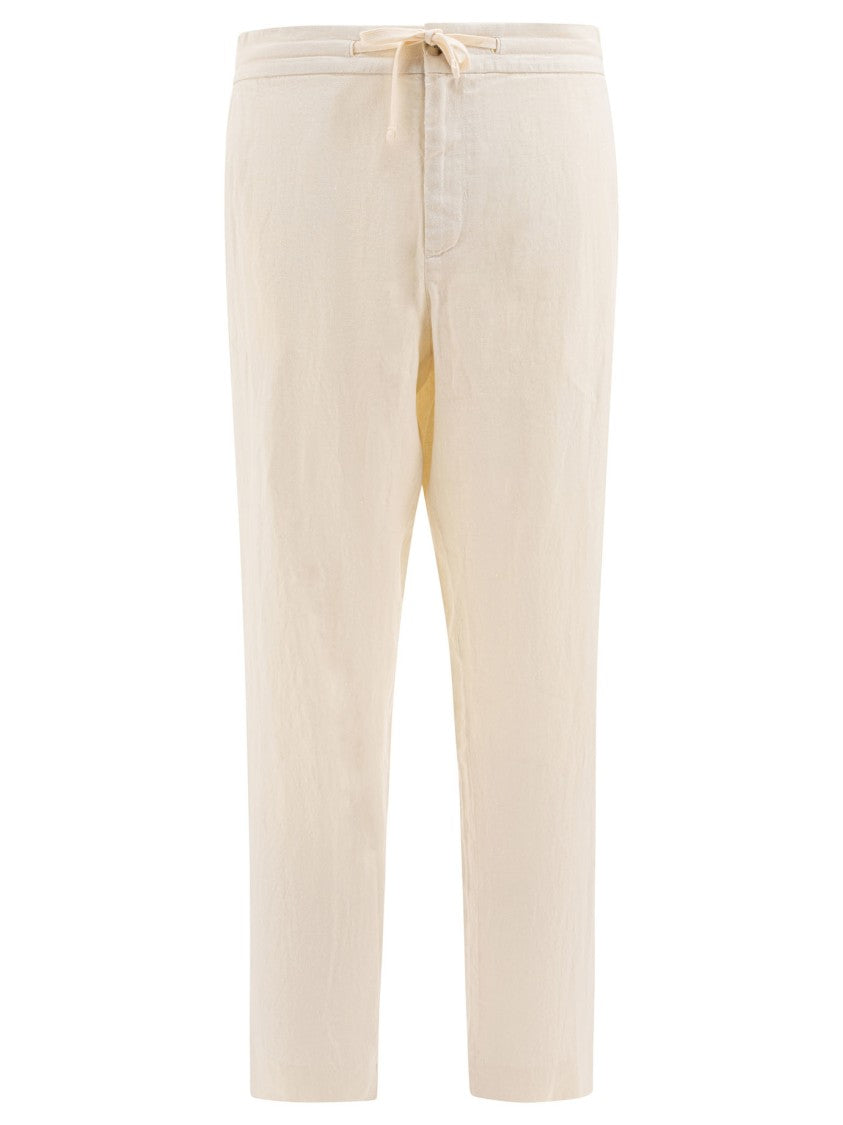 Vince Breathable Hemp Trousers With Practical Pockets