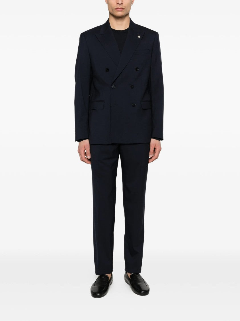 Zanone Black Fine-Knit Crew Neck Wool Pullover