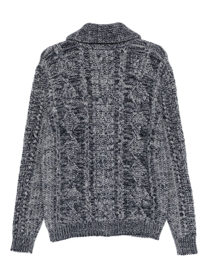 Rakki' Textured Knit Cardigan With Shawl Collar