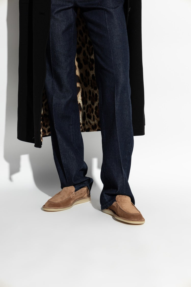 Dolce & Gabbana Beige Suede Loafers