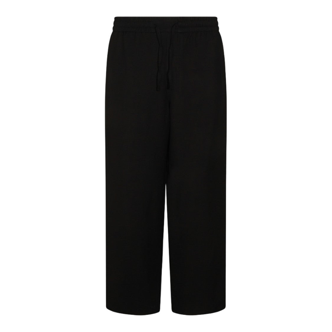 Ami Paris Straight-Leg Trousers With Adjustable Waistband And Metallic Detail