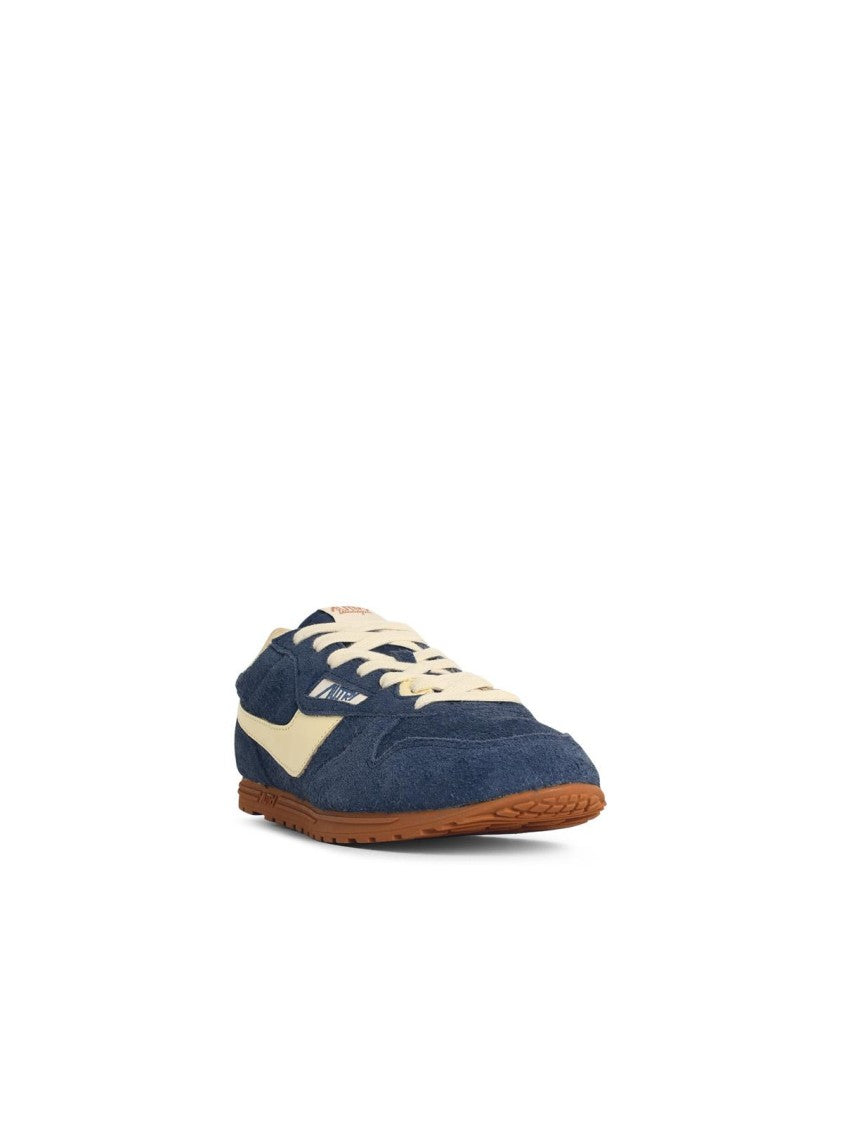 Autry 'Windspin Low' Blue Suede Blend Sneakers