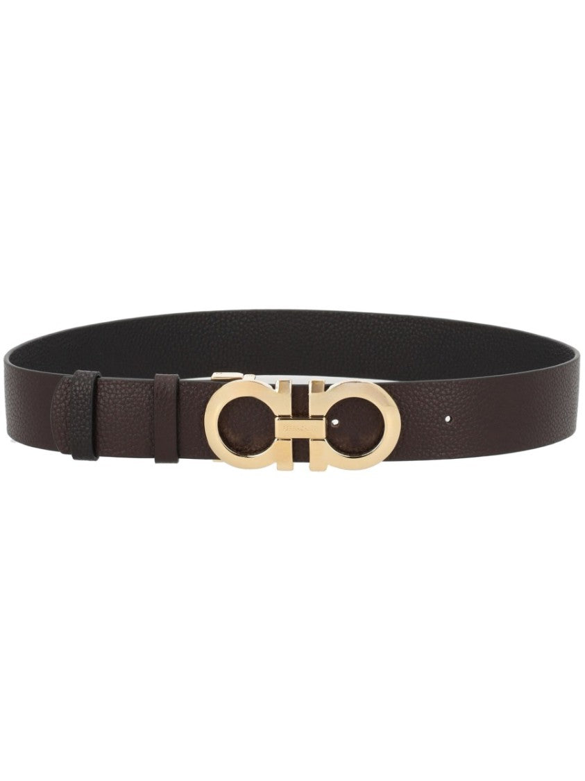 Ferragamo Leather Hooks Reversible Belt