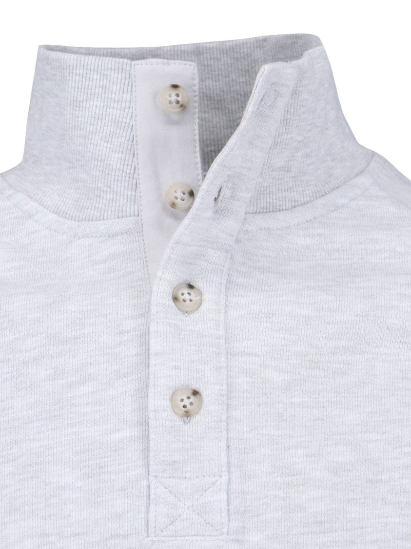Entire Studios Grey Port High-Collar Cotton Sweatshirt