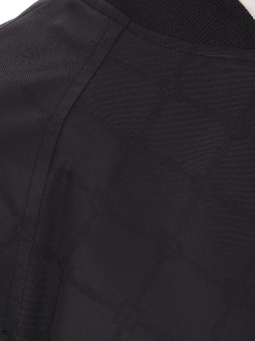 Elisabetta Franchi Quilted Black Bomber Jacket