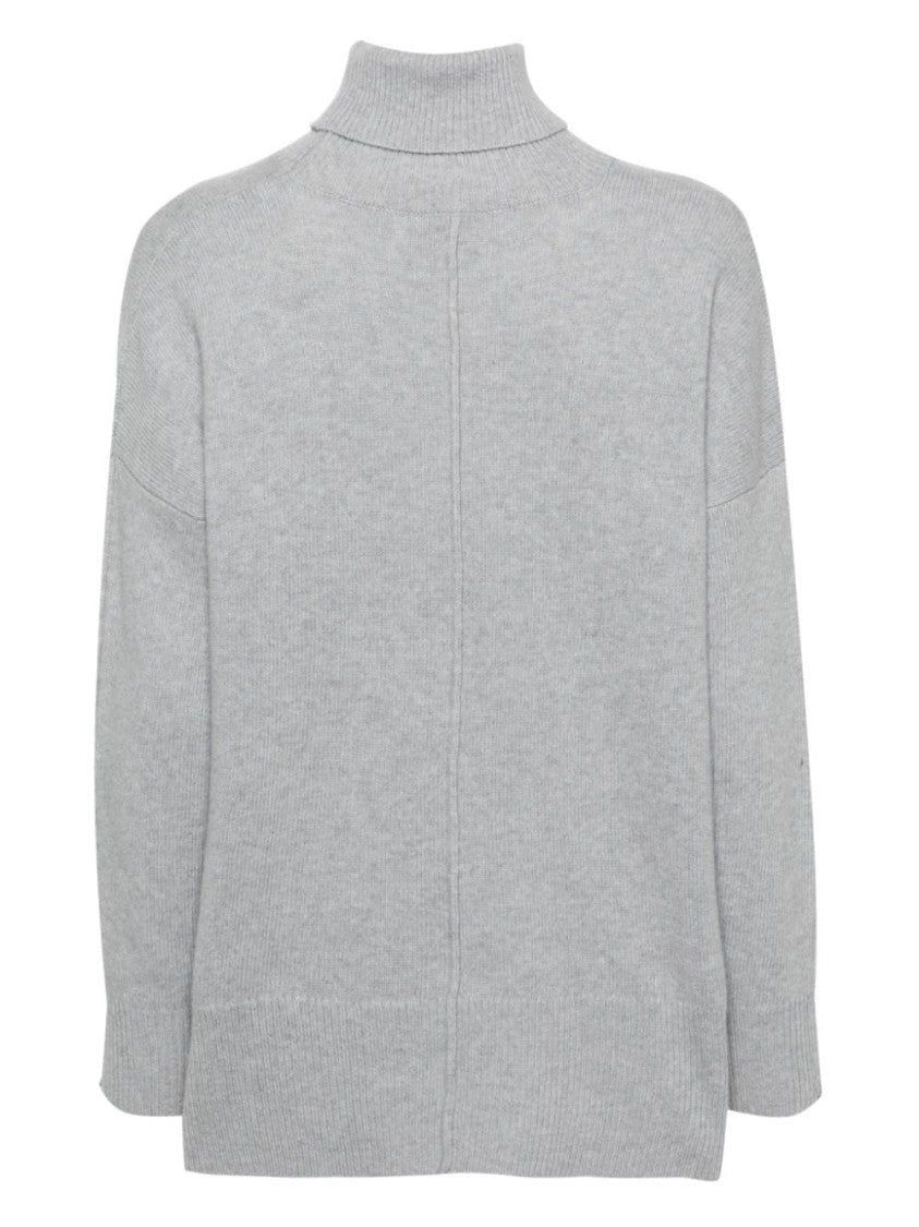 Eleventy Relaxed Fit Turtleneck Sweater In Grey Knit