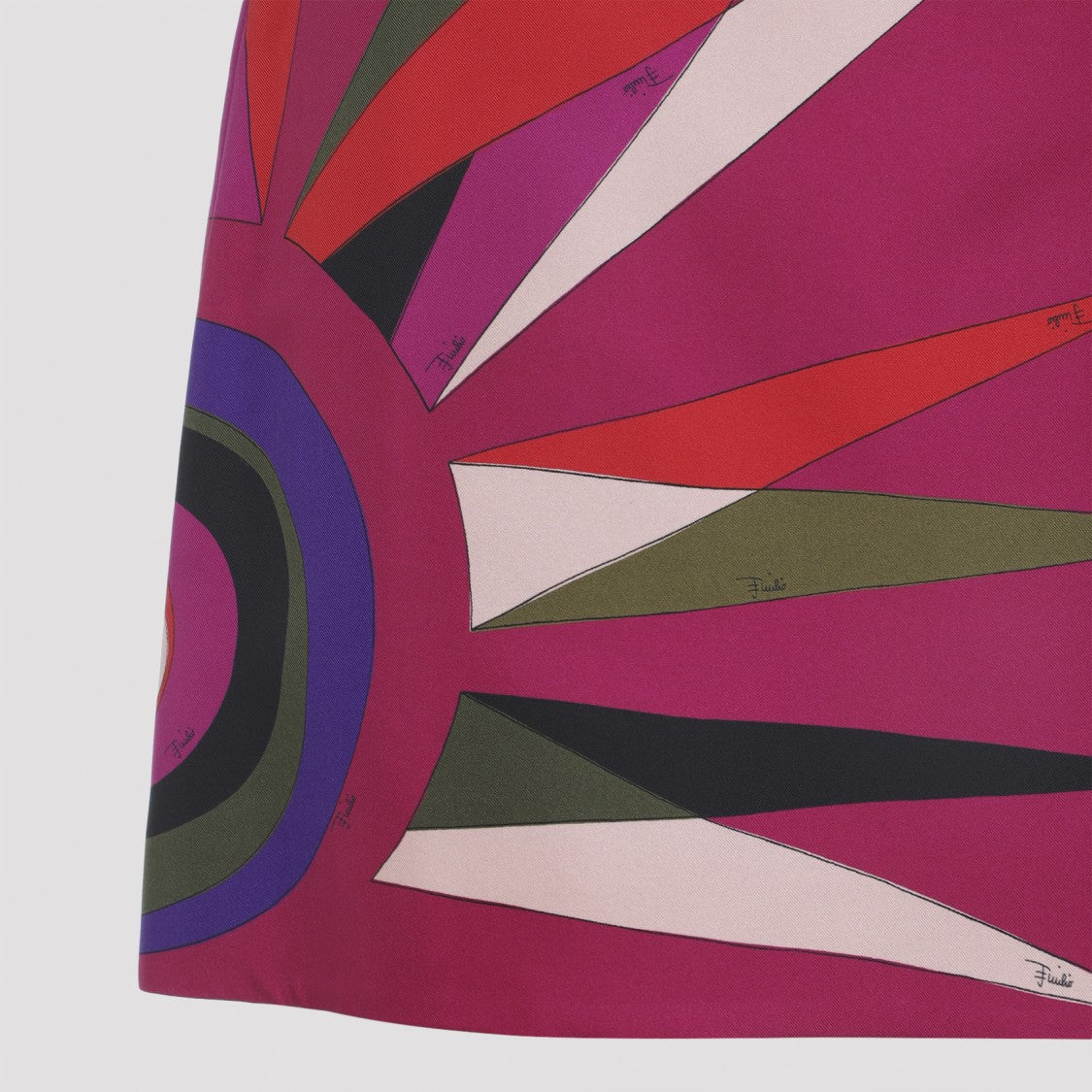 Pucci Graphic Sunburst Mini Skirt With Elongated Triangular Design