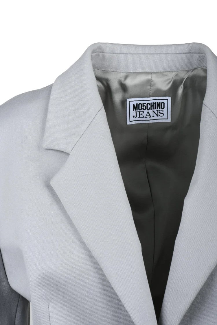 Mo5ch1no Jeans Fitted Jacket Buttons - Grey