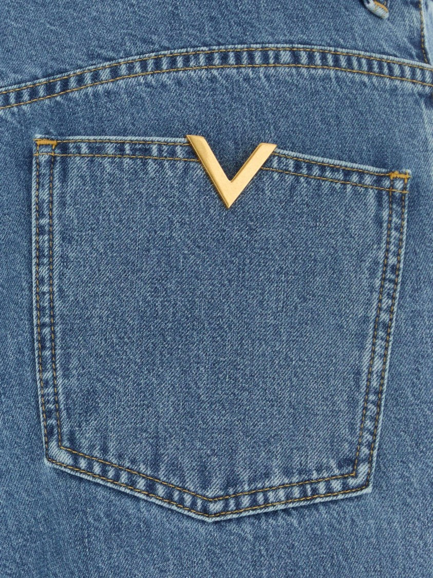 Valentino Denim 5 Tasche Straight Leg Jeans