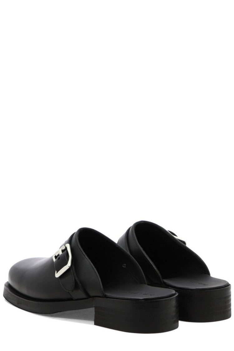 Our Legacy Leather Mule With Silver Buckle