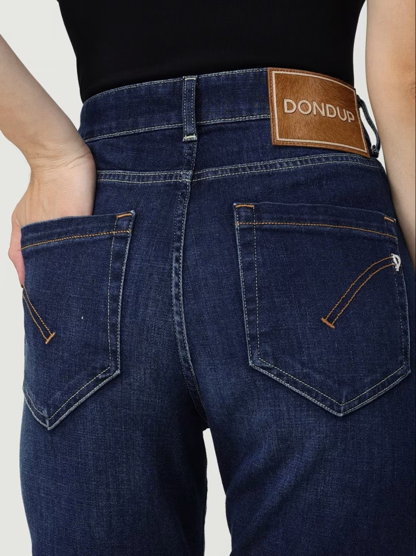 Dondup High-Waisted Cropped Jeans With Rolled Cuffs