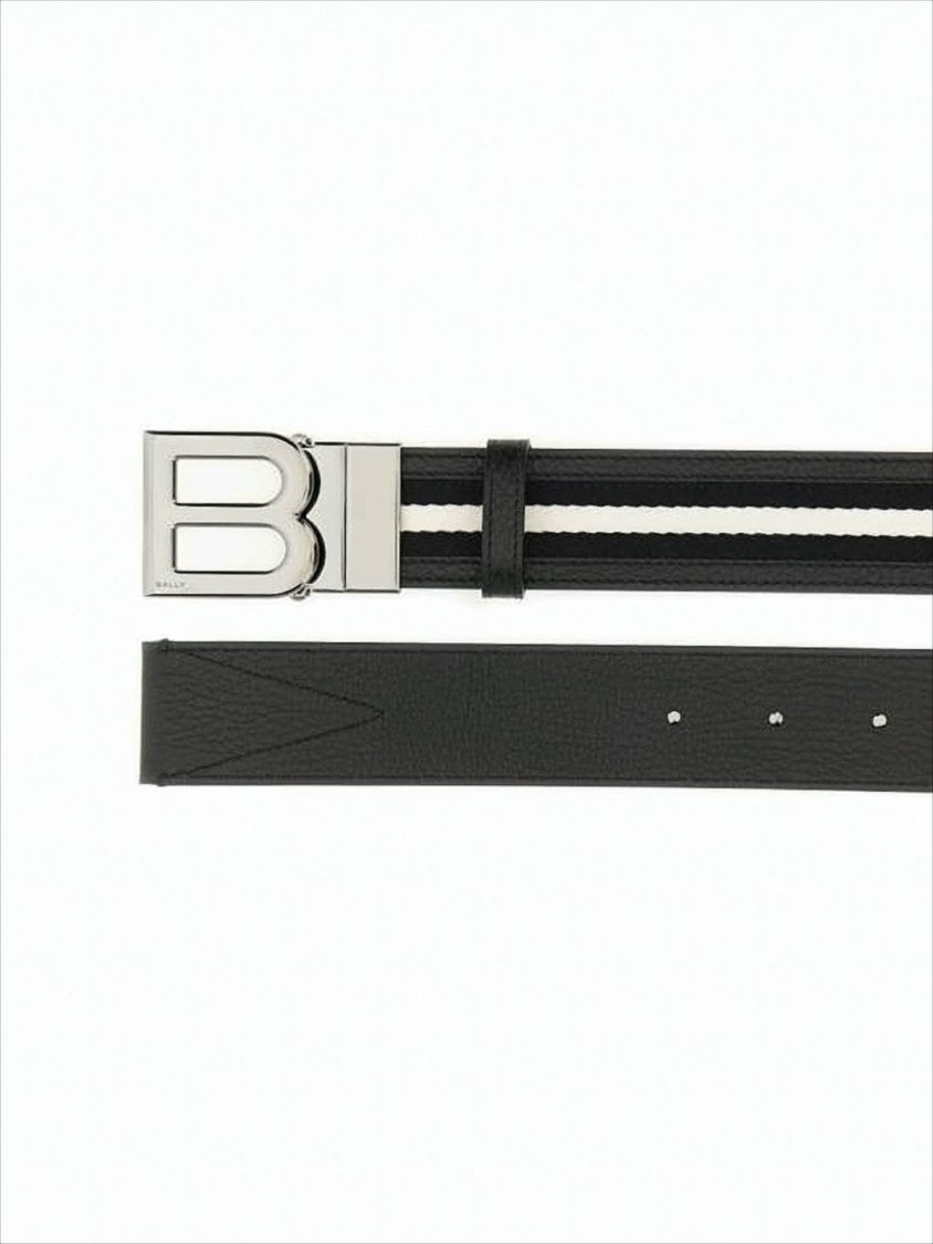 Bally Smooth Black Cowhide Leather Belt