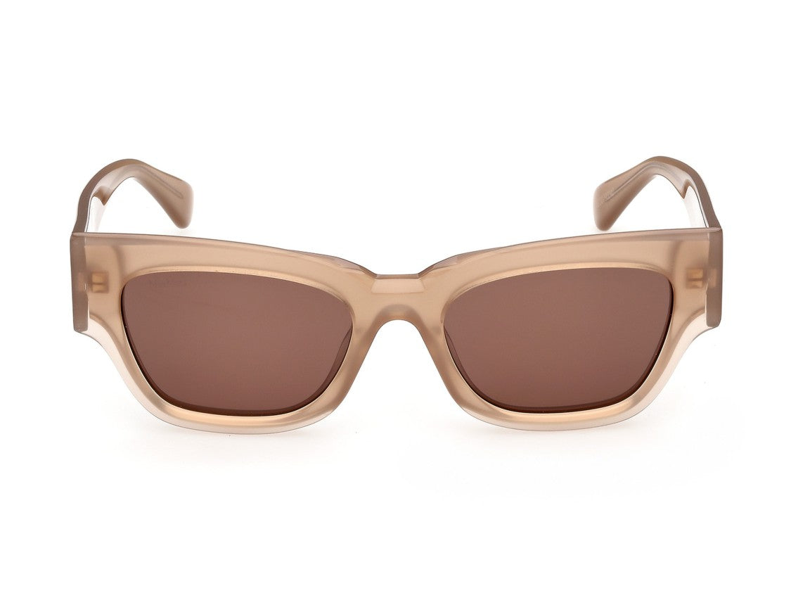 Max Mara Mm0211 Warm Beige Oversized Acetate Square Sunglasses