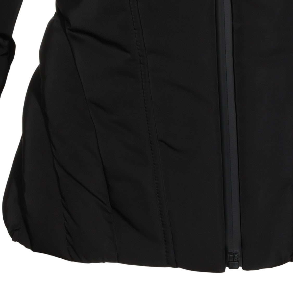 Elisabetta Franchi Padded Collar Quilted Sleeve Fitted Down Coat