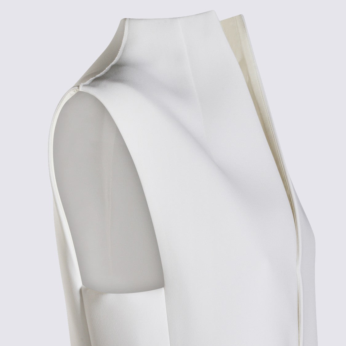 Khaite White Cut-Out Sleeveless Top