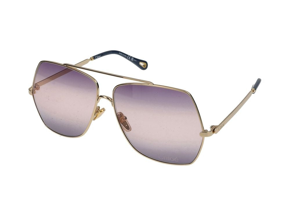 Chloé Sunglasses Ch0278s 005 Gold Gold Violet 62/12/140