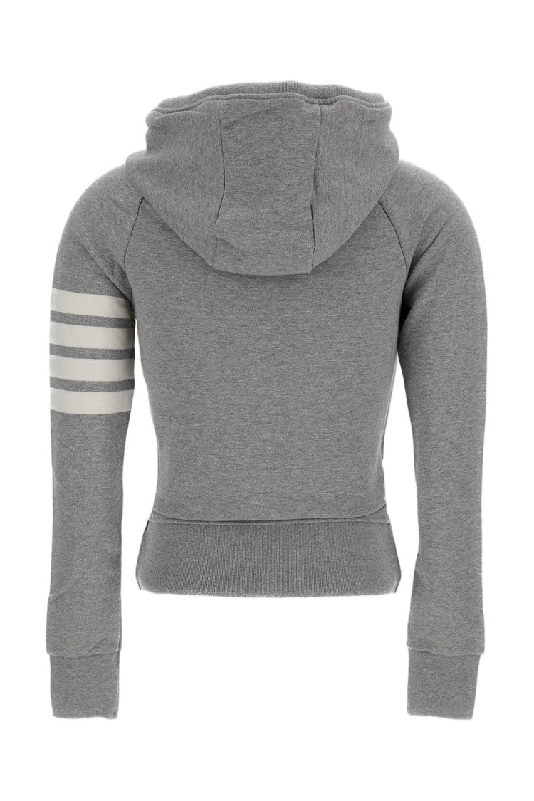 Thom Browne Light Grey Classic Loopback 4-Bar Hoodie