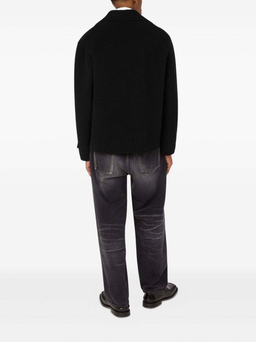 Moschino Double-Breasted Black Jacket With Wide Lapels