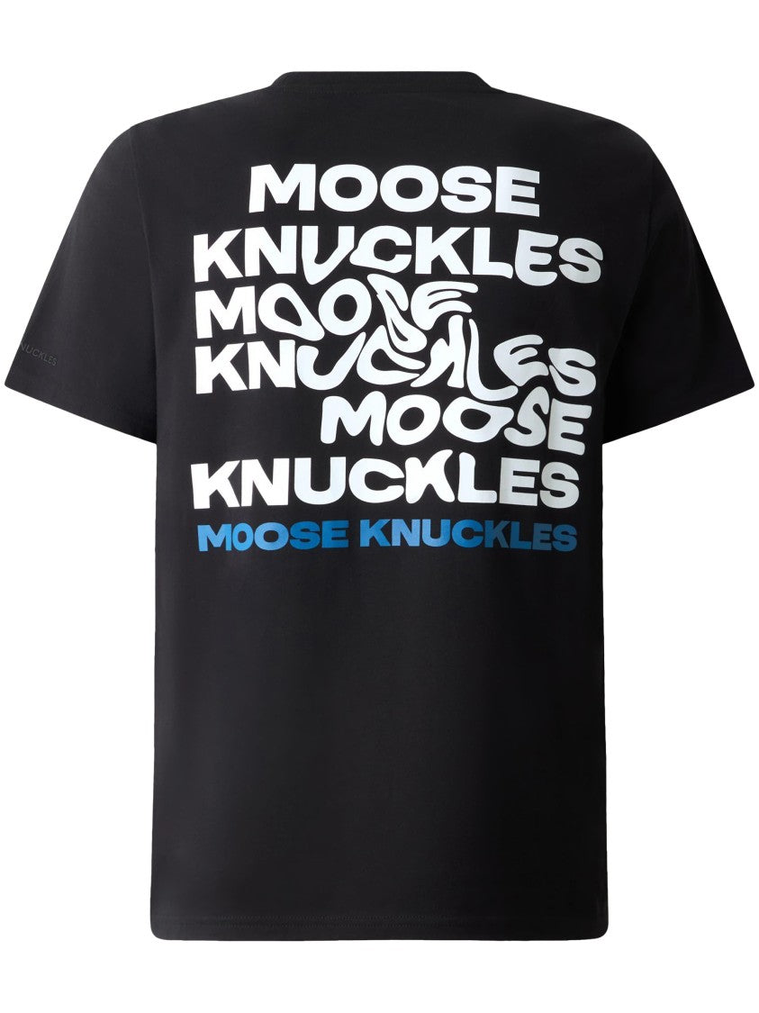 Moose Knuckles Short-Sleeve Cotton T-Shirt With Graphic Design