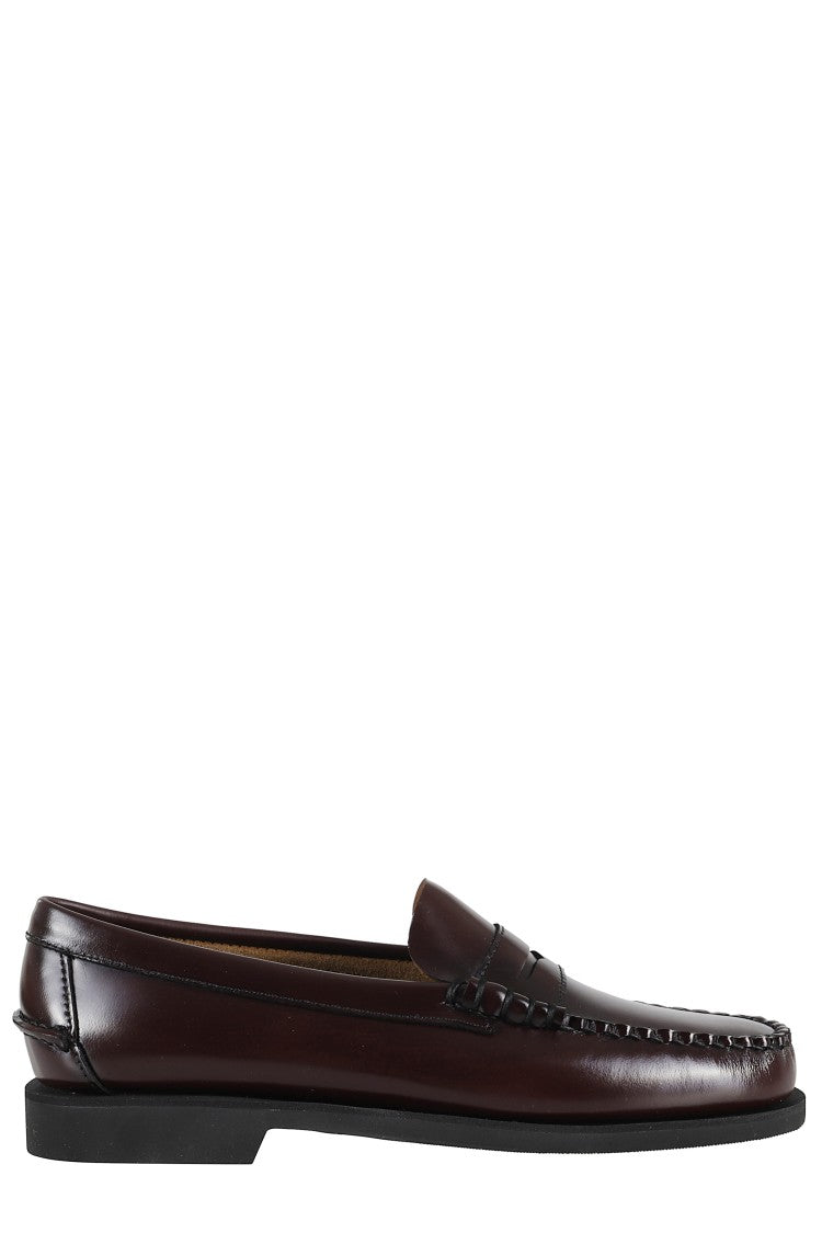 Sebago Dan Po Brown Burgundy Leather Moccasin