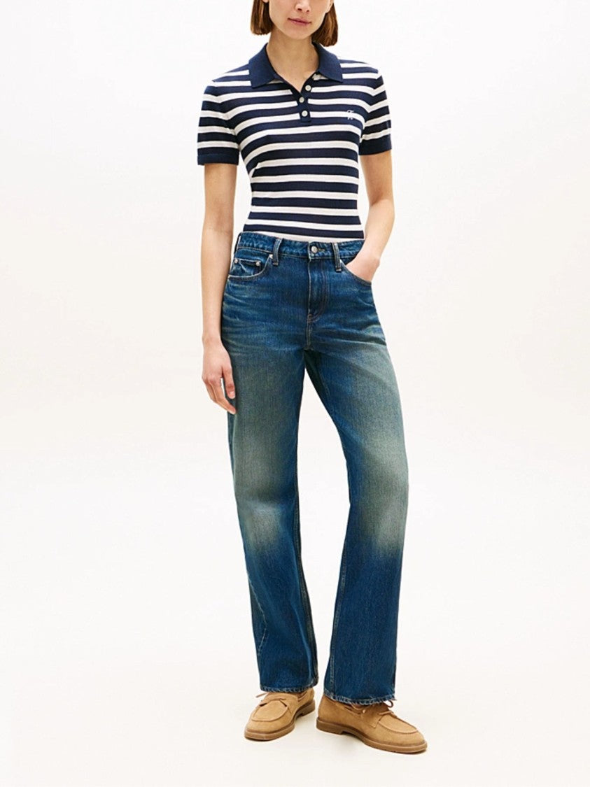 Tommy Hilfiger Short Sleeved Striped Polo Shirt