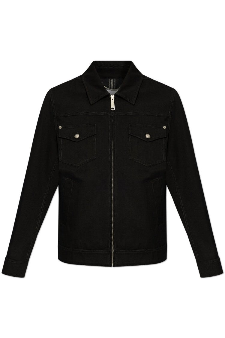 Alexander Mcqueen Structured Classic Black Jacket With Minimalist Detailing