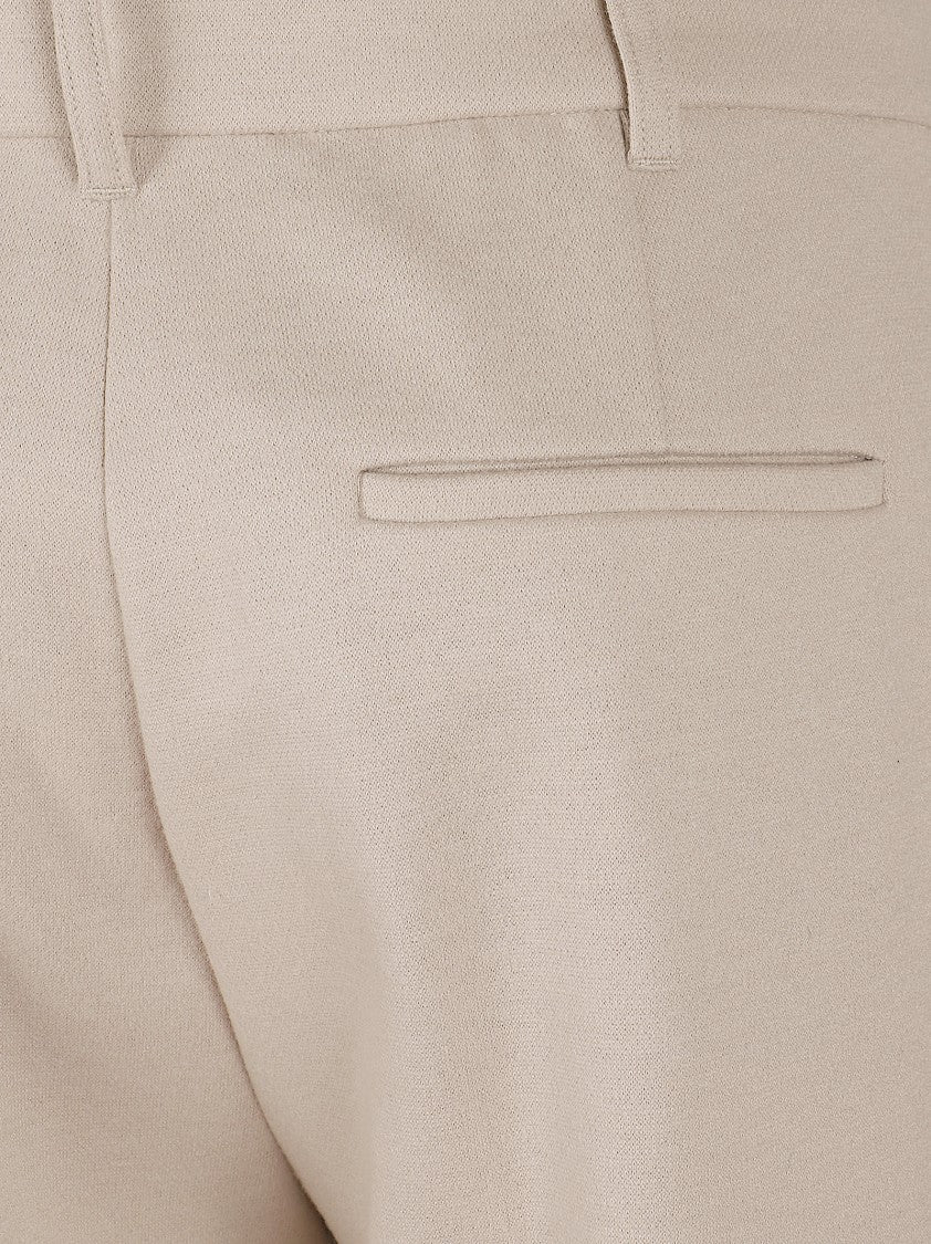 Max Mara Tailored Straight-Leg Pants In Wool And Cotton Blend