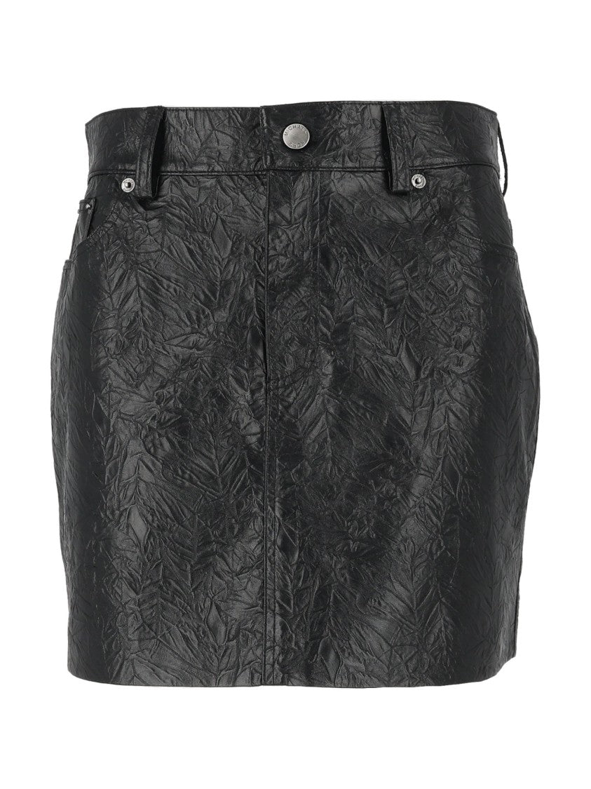 Michael Kors Textured Faux Leather Mini Skirt