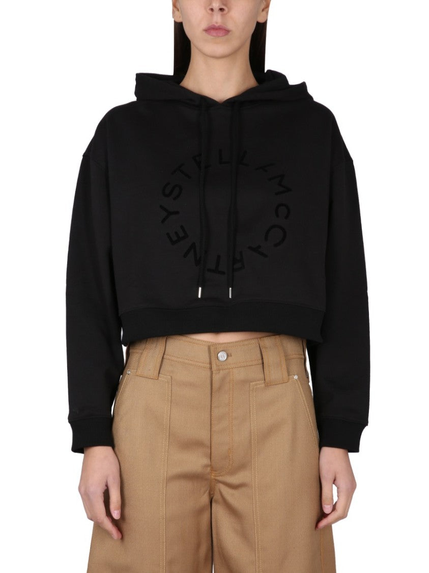 Stella Mccartney Cropped Sweatshirt With Logo
