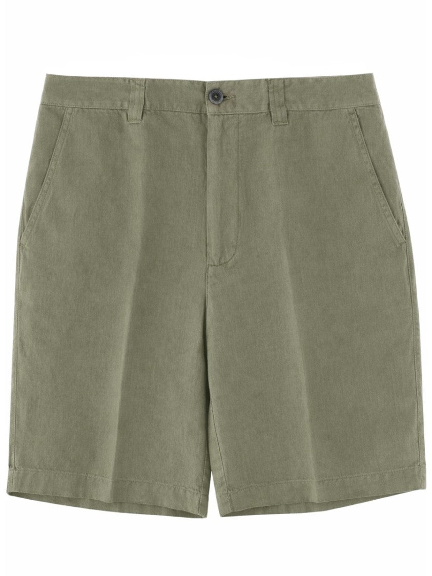 120% Lino Tailored Linen Mid-Length Shorts