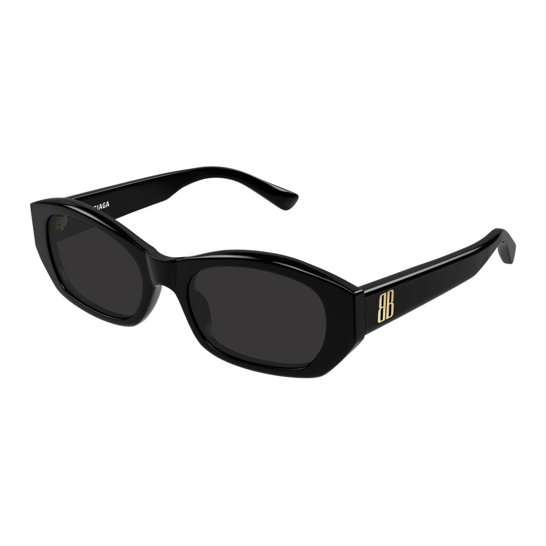 Balenciaga Rectangular Frame Sunglasses With Gold-Tone Logo Accent