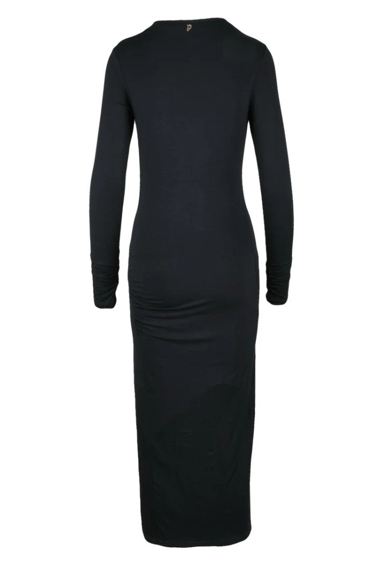 Dondup Black Jersey Maxi Dress