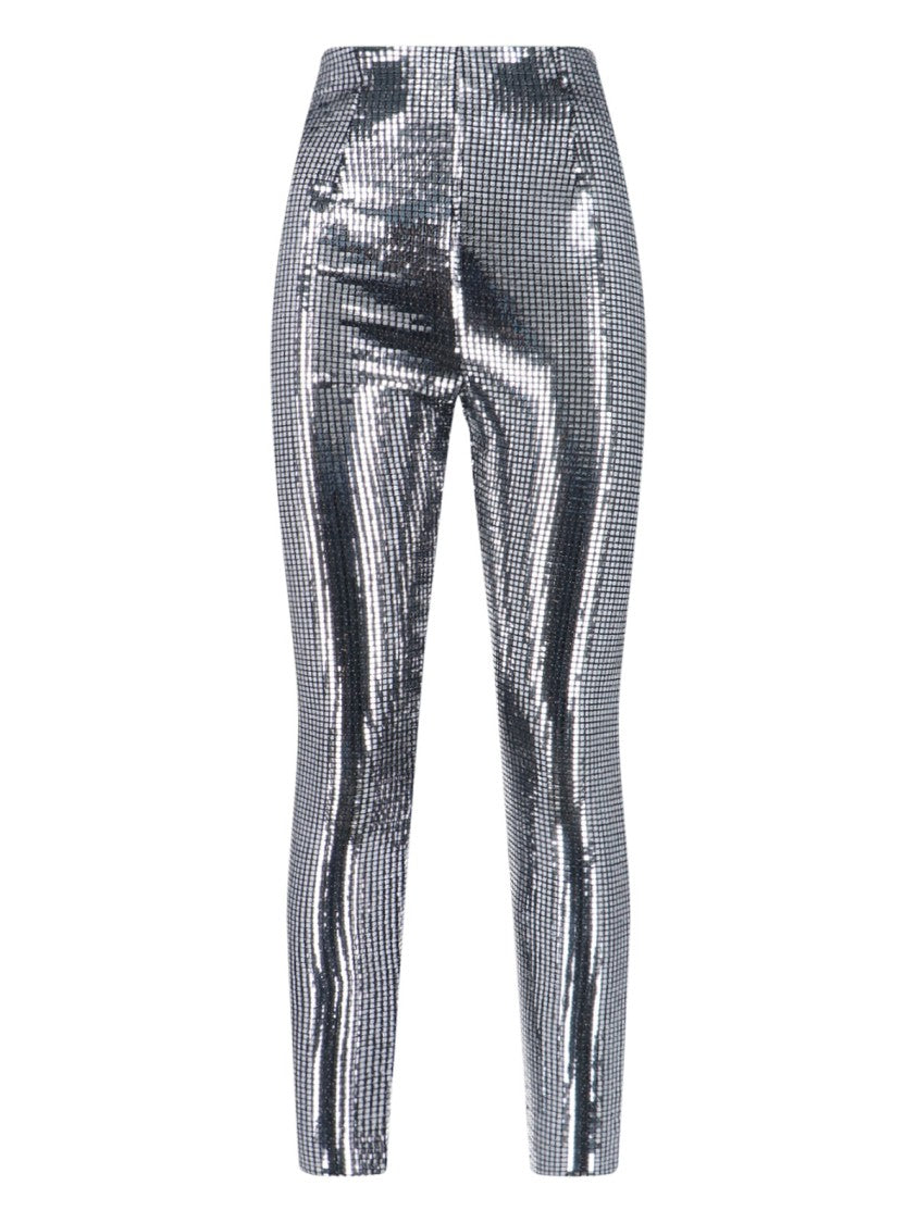 Mm6 By Maison Margiela Metallic Sequin Pants – Silver