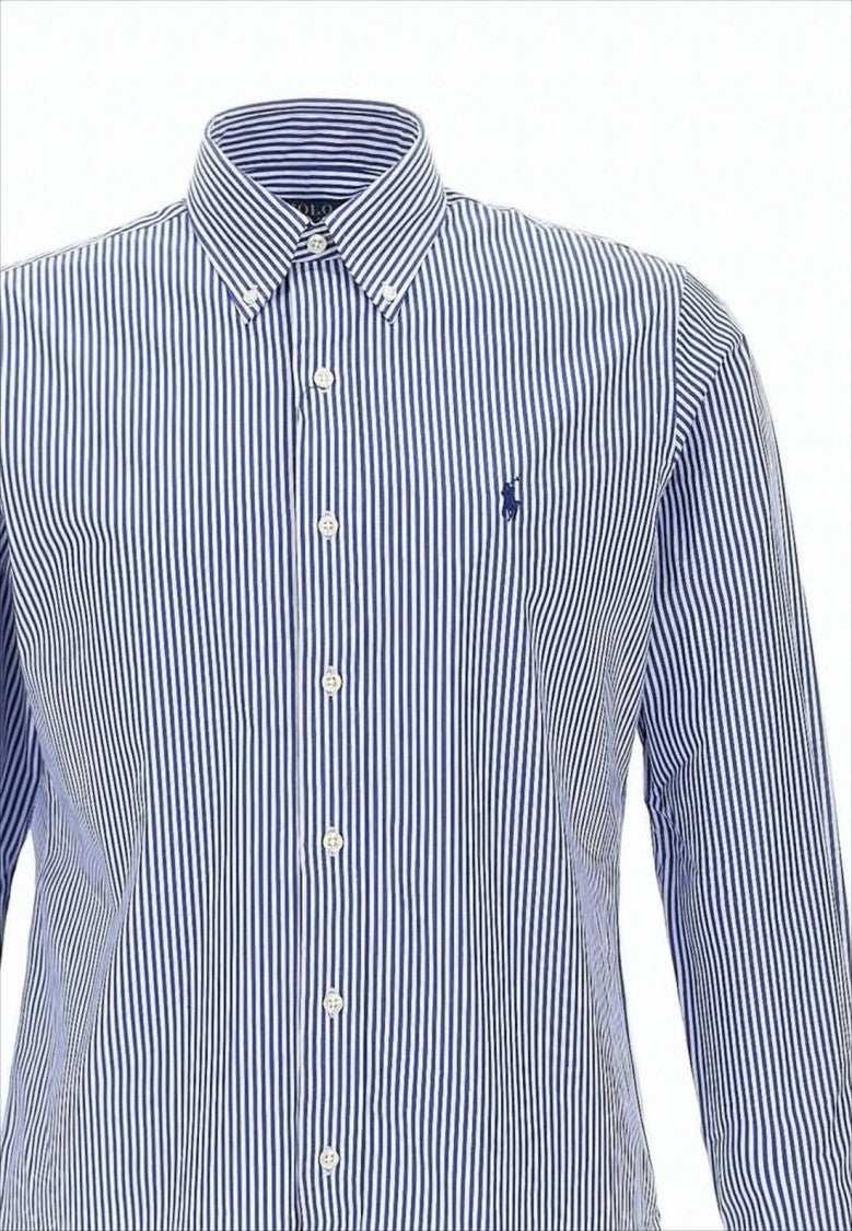 Polo Ralph Lauren Tailored Long-Sleeve Button-Down Shirt With Vertical Stripes