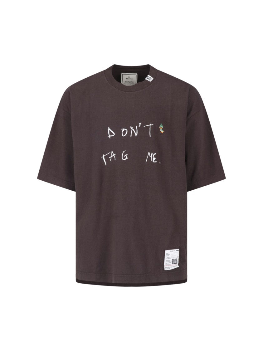 Maison Mihara Yasuhiro Brown Printed Cotton T-Shirt