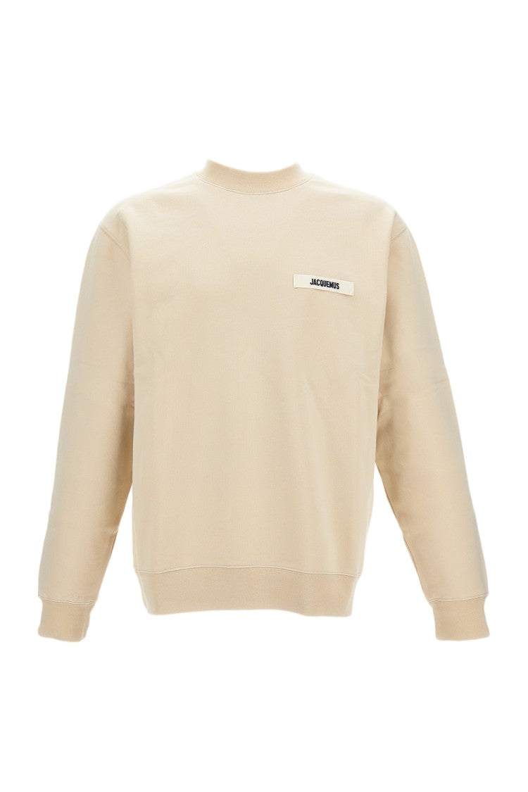 Jacquemus Minimalist Crewneck Sweatshirt With Ribbed Detailing