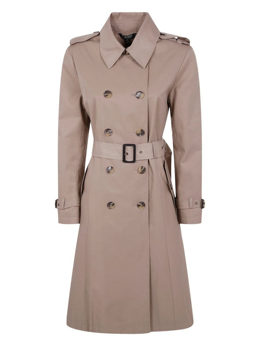 Lauren Ralph Lauren Double-Breasted Trench Coat With Logo