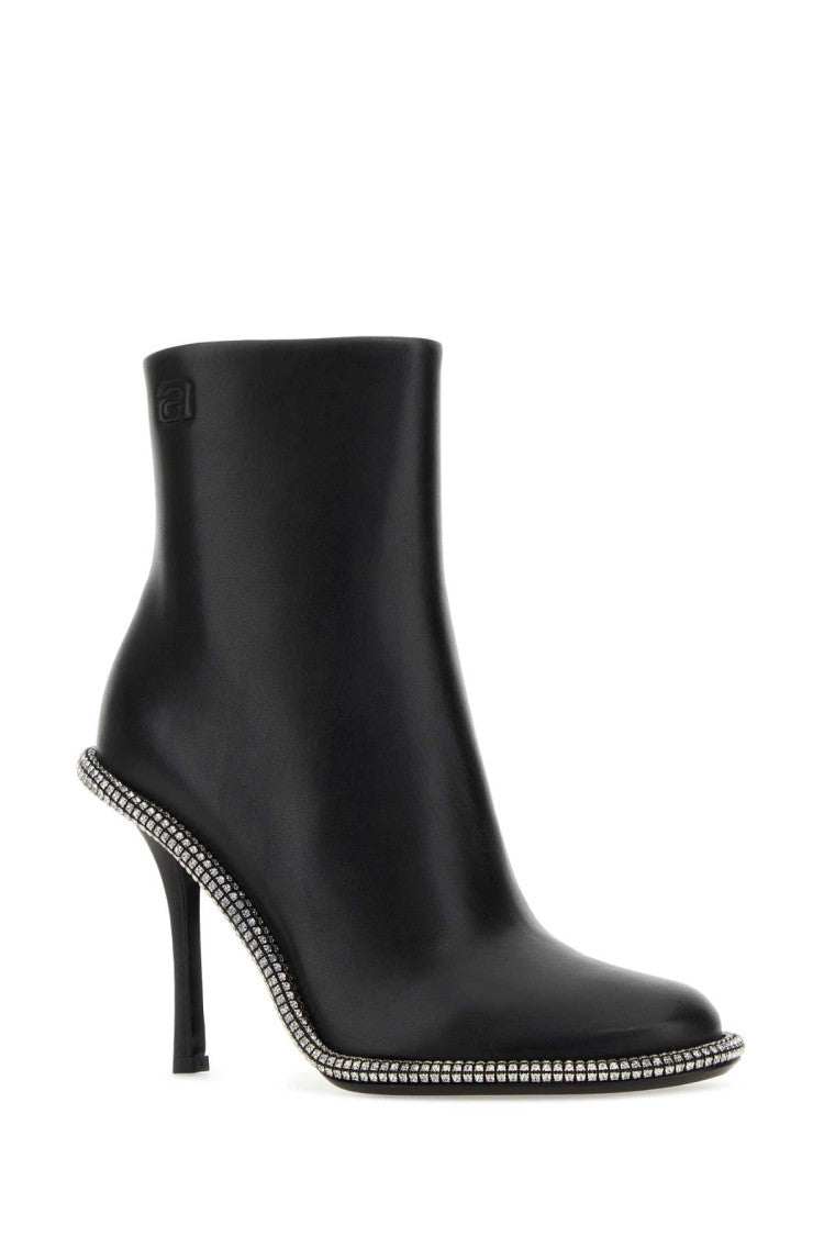 Alexander Wang Black Leather Kira 105 Ankle Boots