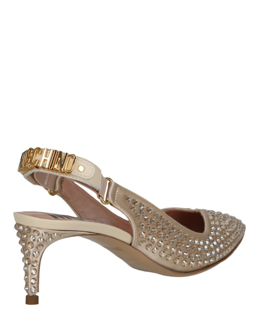 Moschino Crystal Embellished Kitten Heels
