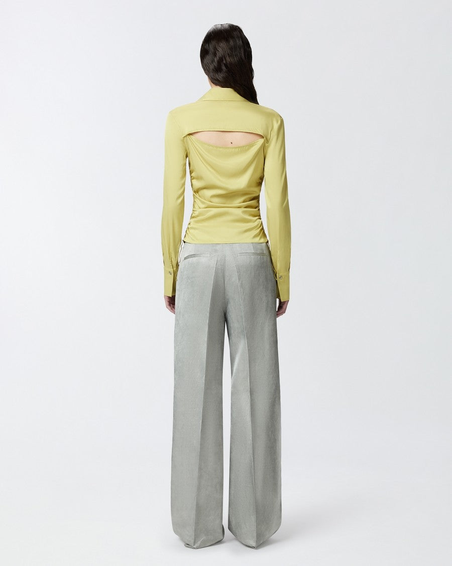 Pinko Ruched Front Shirt With Classic Collar