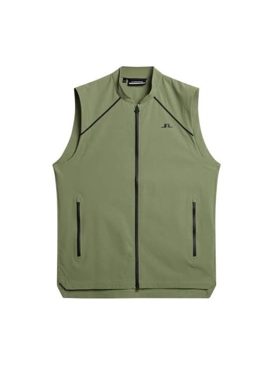 J Lindeberg Front-Zippered Sleeveless Vest With Pocket Detail